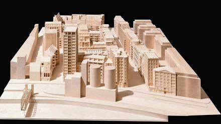 Bislang nur aus Holz: So sehen die Pläne für das neue Quartier aus. 