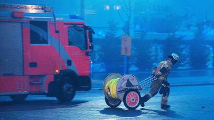 Feuerwehr im Dauereinsatz. 