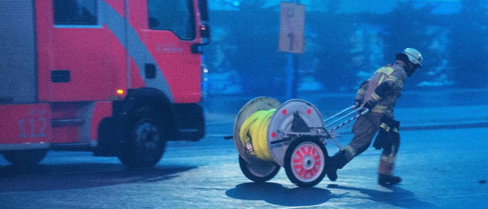 Feuerwehr im Dauereinsatz. 