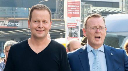 Vorbild Ramelow. Ob es auch Berlins Spitzen-Linker Klaus Lederer (l.) einst zum Regierungschef schafft?