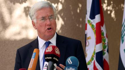 Der britische Verteidigungsminister Michael Fallon (hier Archivfoto) spricht sich gegen den Aufbau einer europäischen Armee aus.