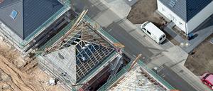 Bauarbeiten nahe Potsdam. 38 Prozent der Brandenburger leben im "Speckgürtel".