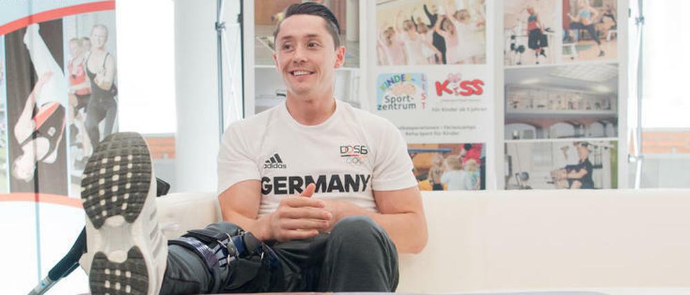 Andreas Toba kann nach seinem Kreuzbandriss derzeit noch nicht wieder turnen. Aber er arbeitet schon an seinem Comeback.