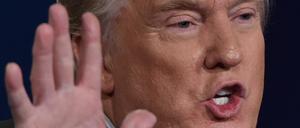 Donald Trump während der TV-Debatte an der Hofstra University in Hempstead, New York