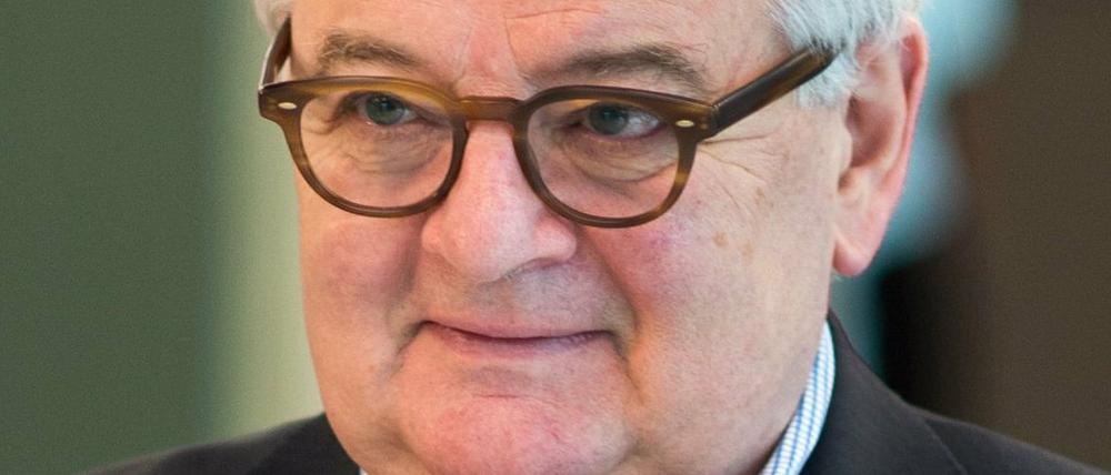 Der frühere Außenminister Joschka Fischer bei einer Pressekonferenz 2014.