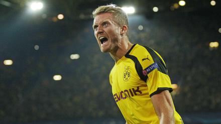 Andre Schürrle von Dortmund bejubelt sein Tor zum 2:2 gegen Real.