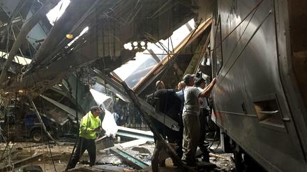 Der Bahnhof Hoboken in New Jersey nach dem Unglück.
