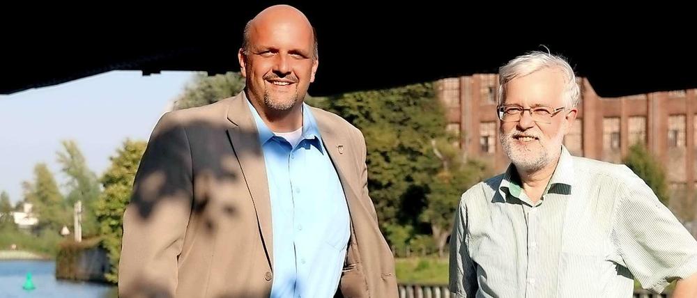 Stephan Machulik und Christoph Grabka befürworten die Vollendung des Spreeradweges.