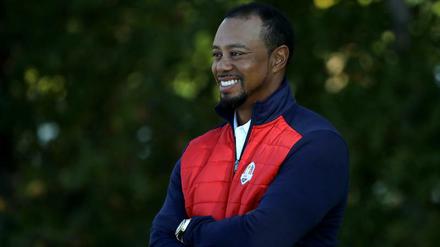 Gut drauf. Tiger Woods ist beim Ryder Cup endlich mal entspannt.