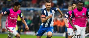 Herthas Vedad Ibisevic war auch gegen den HSV nicht zu stoppen.
