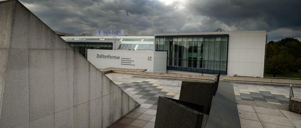 Kulturforum in Berlin Tiergarten. Gemäldegalerie, Kunstgewerbemuseum, Kupferstichkabinett und Kunstbibliothek.