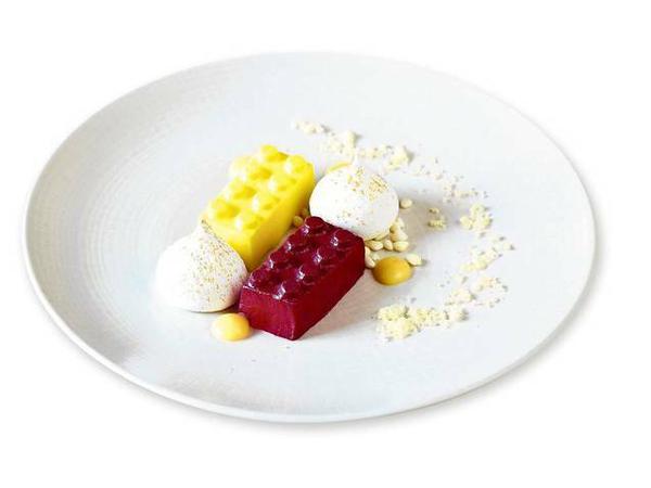 Yuzu-Joghurt-Legosteine der Londoner Patissiere Sarah Barber. 