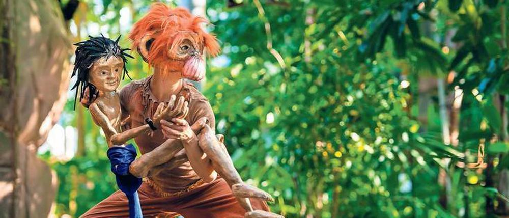 Affentanz im Tropenhaus. Die Orang-Utans haben den Menschenjungen Mogli entführt.