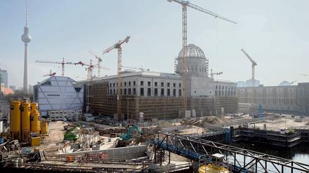  Die Baustelle des Humboldt-Forums in Berlin im April 2016.