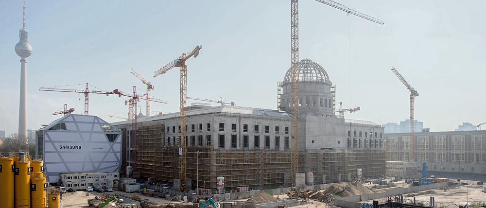 Die Baustelle des Humboldt-Forums in Berlin im April 2016.