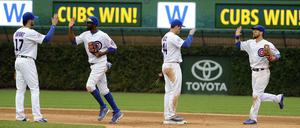 Ein gewohntes Bild in dieser Saison. Die Chicago Cubs feiern einen Sieg - 103 Mal war das 2016 der Fall.