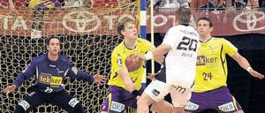 Zeitensprung. 2010 gewannen die Füchse Berlin zuletzt gegen den THW Kiel. Von den damaligen Berliner Feldspielern steht heute kein einziger mehr im Kader. Foto: Imago