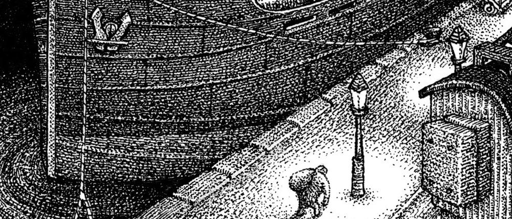 Vignette aus dem Roman "Sally Jones - Mord ohne Leiche".