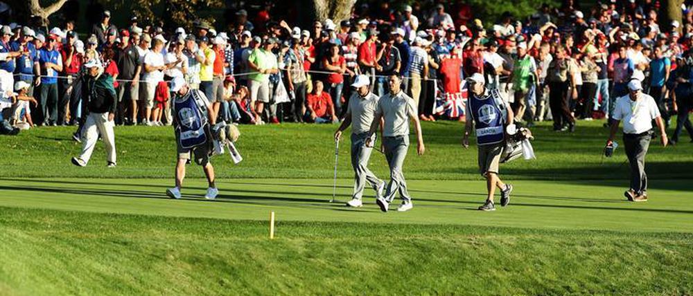 Läuft nicht.Weder für Europa und schon gar nicht für Martin Kaymer (r.)