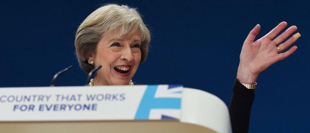 Goodbye, EU: Theresa May am Sonntag beim Parteitag der Konservativen in Birmingham.