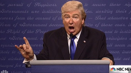 Alec Baldwin gibt den Donald Trump auf NBC.