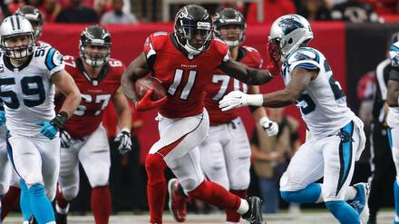 Nicht zu stoppen. Julio Jones fing Pässe für einen Raumgewinn von über 300 Yards. Das war vor ihm erst fünf weiteren NFL-Spielern gelungen. 