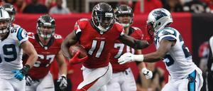Nicht zu stoppen. Julio Jones fing Pässe für einen Raumgewinn von über 300 Yards. Das war vor ihm erst fünf weiteren NFL-Spielern gelungen.