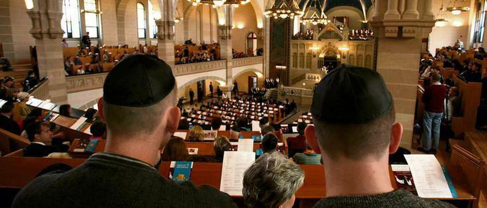Die Synagoge in der Berliner Rykestraße. 