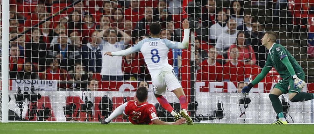 Der geht nicht rein. Aber Dele Alli trifft immerhin einmal gegen Malta.