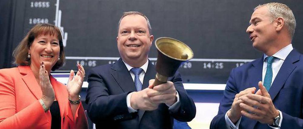 Innogy-Chef Peter Terium beim Handelsstart seiner Aktie am Freitag.