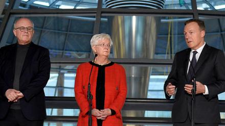 Volker Kauder, Gerda Hasselfeldt und Thomas Oppermann. 