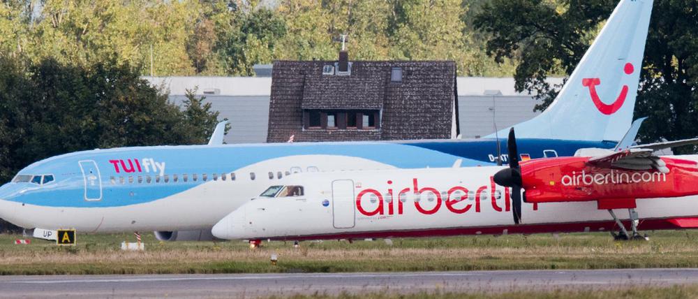 Künftig ein Verbund: Air Berlin und Tuifly.