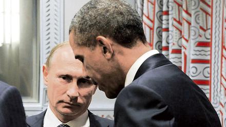 US Präsident Barack Obama (rechts) und der russische Präsident Valdimir Putin.