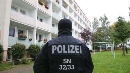 Polizeieinsatz in Chemnitz (Sachsen).