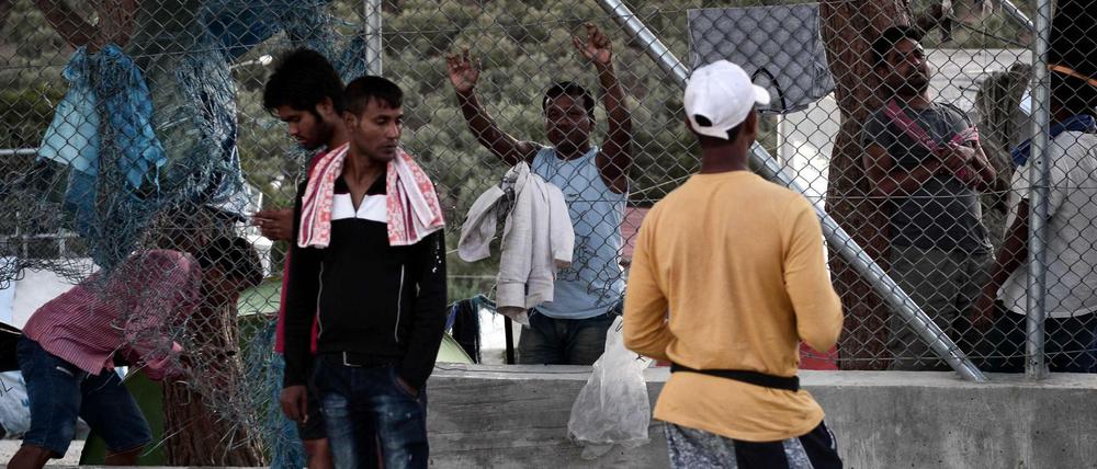 Flüchtlinge im Lager Moria auf der griechischen Insel Lesbos.