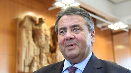 Bundeswirtschaftsminister Sigmar Gabriel (SPD) im Bundesverfassungsgericht in Karlsruhe.
