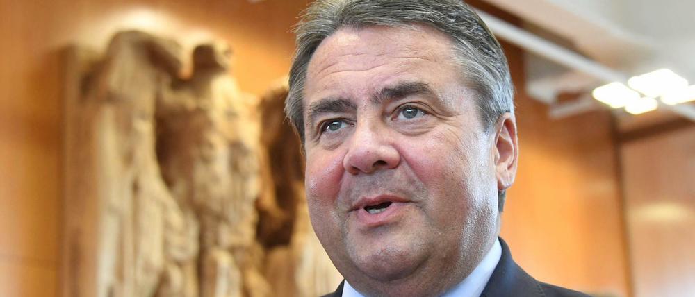 Bundeswirtschaftsminister Sigmar Gabriel (SPD) im Bundesverfassungsgericht in Karlsruhe.