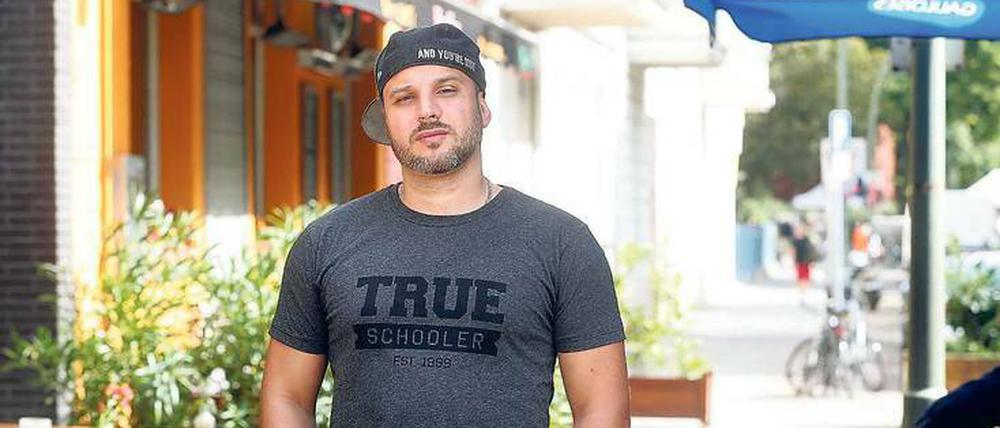 Rapper Jonathan Kalmanovich alias Ben Salomo in Schöneberg.