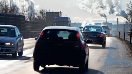 Dicke Luft. Berlin hat wenig Industrie – aber dichten Autoverkehr. 
