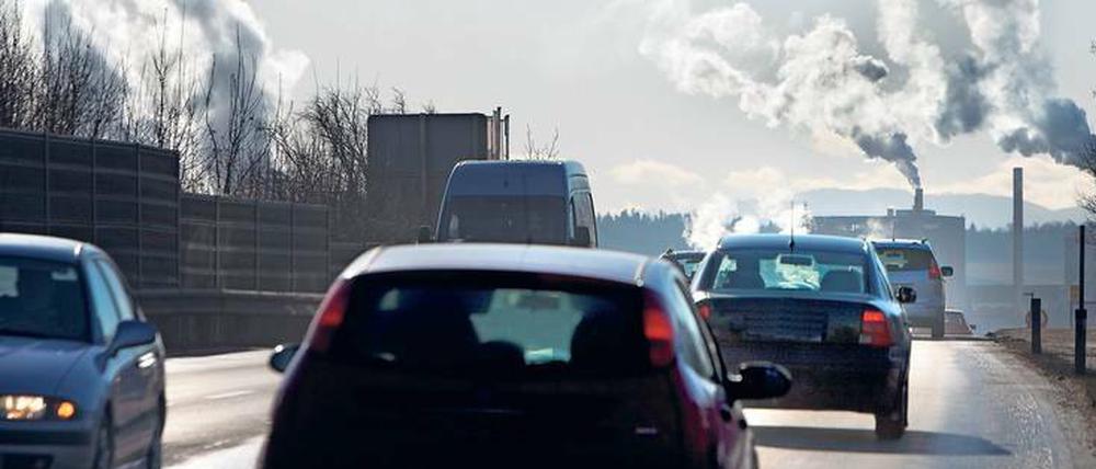 Dicke Luft. Berlin hat wenig Industrie – aber dichten Autoverkehr.