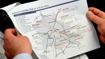Illustration zu den Bauvorhaben der Deutschen Bahn in Berlin und Brandenburg 2016 an.