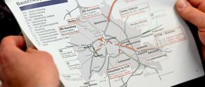 Illustration zu den Bauvorhaben der Deutschen Bahn in Berlin und Brandenburg 2016 an.