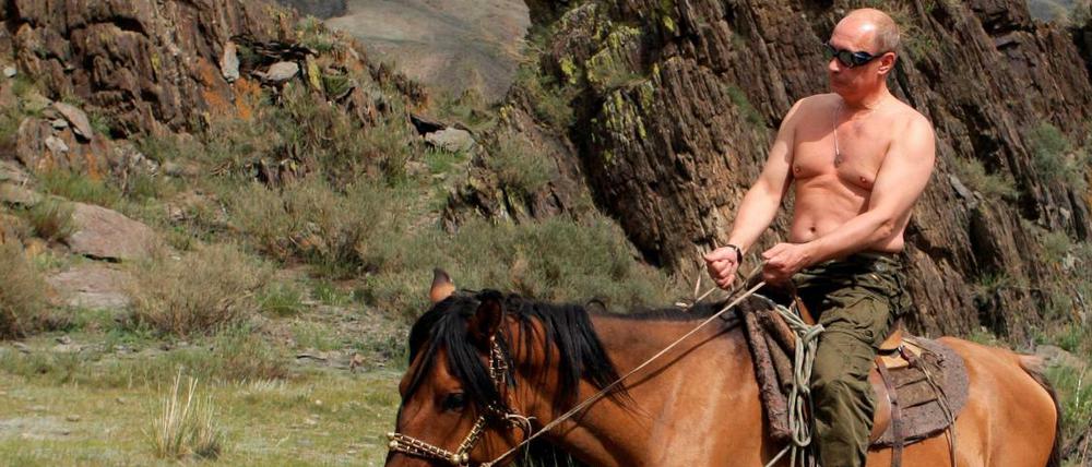 Prinzipienstark oder peinlich? Wladimir Putin auf dem Pferd.