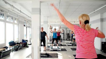 Drogerie-Sport. Die Mitglieder der Aerobic-Gruppe treffen sich jetzt in einem ehemaligen Schlecker-Laden in Berlin-Karow. 