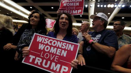 Frauen in Wisconsin für Trump. 