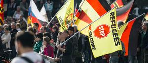 Pegida-Anhänger in Dresden 