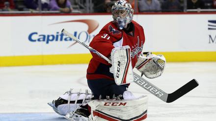 Shut out. Philipp Grubauer bei der Arbeit.