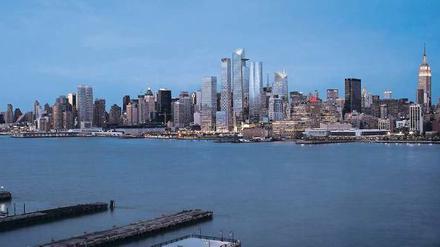 Im Südwesten Manhattans wird - hier noch als Animation zu sehen - das nach Angaben der Baufirma größte nicht-öffentliche Bauprojekt in der Geschichte der Vereinigten Staaten entstehen: Bis 2025 sollen mehrere Bürotürme, rund 4000 Wohnungen, ein Luxushotel, eine Schule und viele Grünanlagen fertig gestellt sein. 
