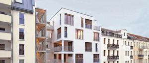 Das Haus e3, ein Siebengeschosser aus Holz, wurde vom Büro Kaden Klingbeil (heute Kaden + Lager) an der Berliner Esmarchstraße errichtet.