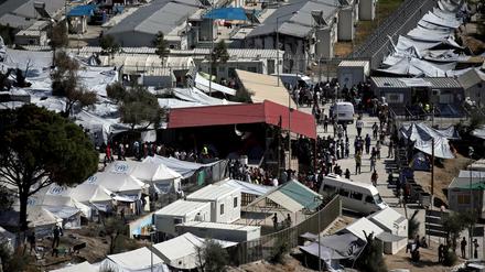 Flüchtlinge im Lager Moria auf der griechischen Insel Lesbos.